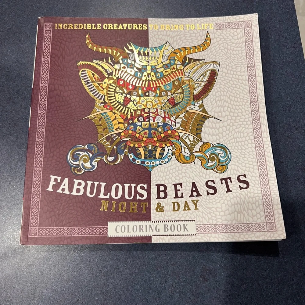 FABULOUS BEASTS: Night and Day Adult Coloring Book NEW - Picture 1 of 14
